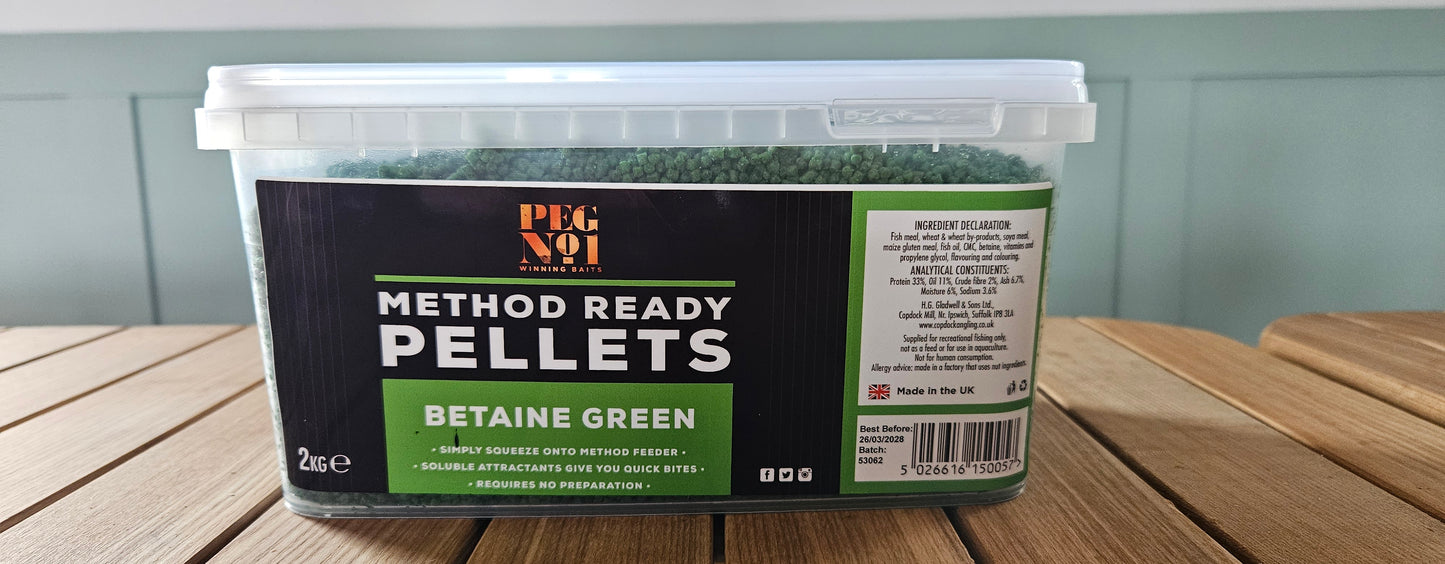 PEG No1 METHOD READY PELLETS 1.8kg 2kg ALL FLAVOURS