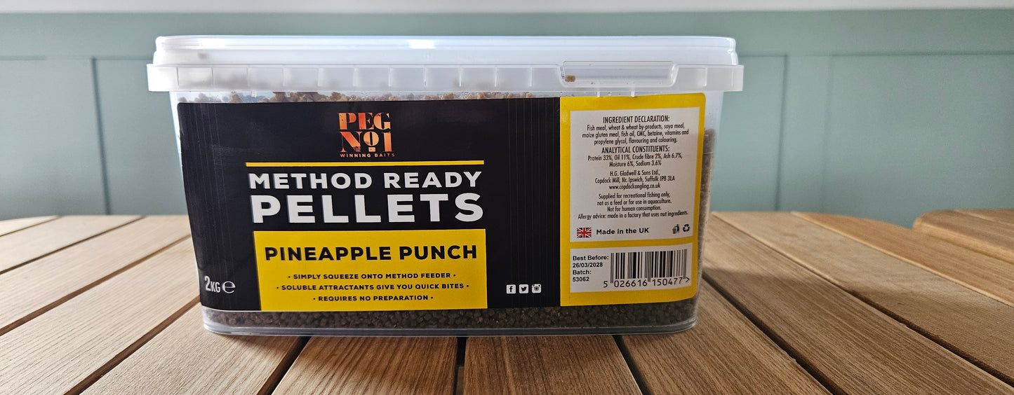 PEG No1 METHOD READY PELLETS 1.8kg 2kg ALL FLAVOURS