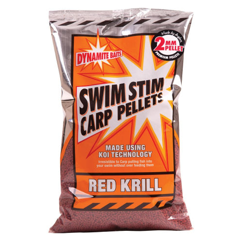 DYNAMITE BAITS SWIM STIM RED KRILL FEED PELLETS ALL SIZES