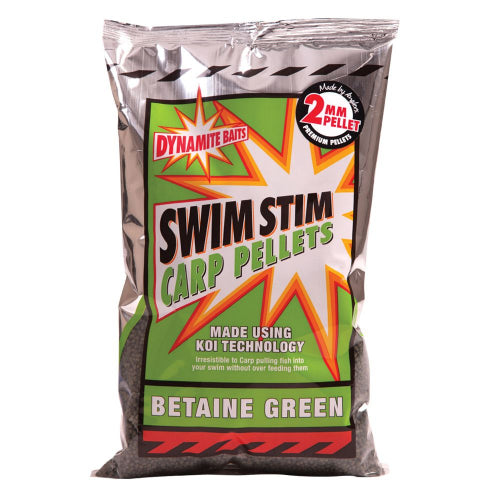 DYNAMITE BAITS SWIM STIM BETAINE GREEN FEED PELLETS ALL SIZES