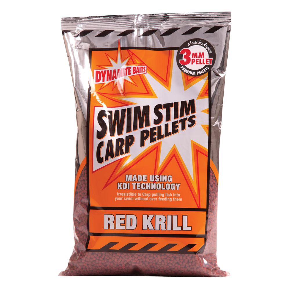 DYNAMITE BAITS SWIM STIM RED KRILL FEED PELLETS ALL SIZES