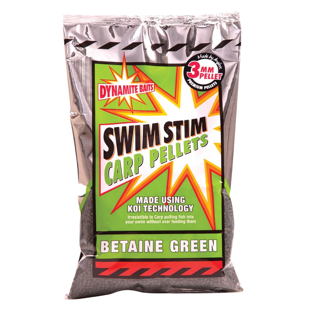 DYNAMITE BAITS SWIM STIM BETAINE GREEN FEED PELLETS ALL SIZES