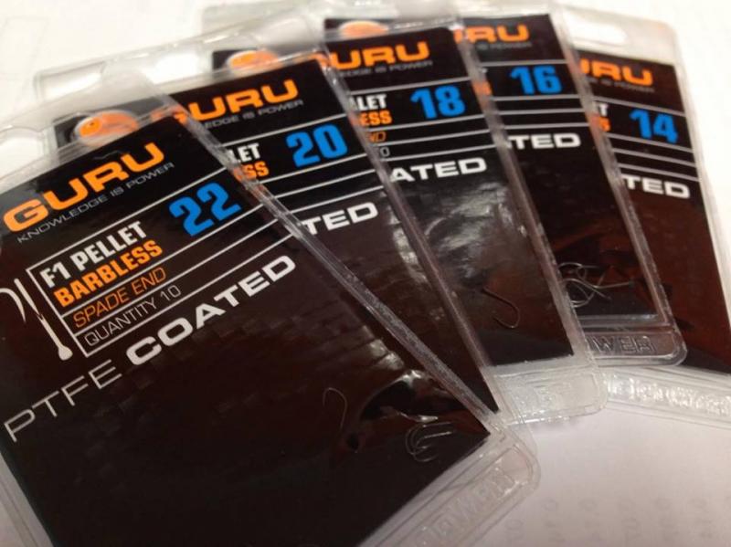 GURU F1 PELLET HOOK SPADE END BARBLESS