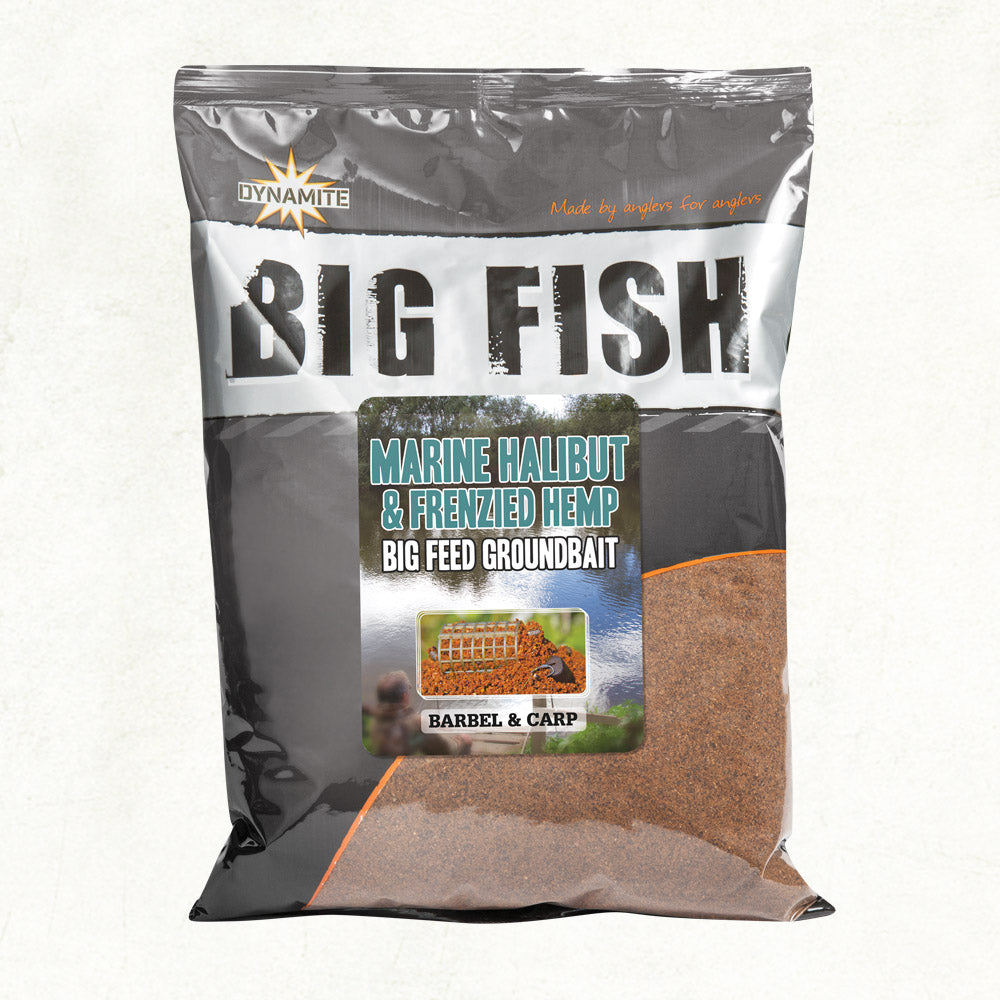 DYNAMITE BAITS BIG FISH MARINE HALIBUT & FRENZIED HEMPSEED GROUNDBAIT