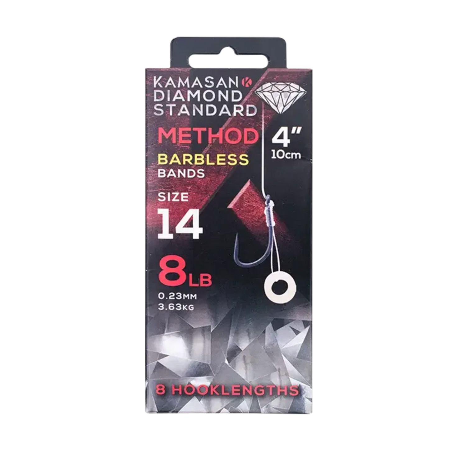 Kamasan Diamond Standard Method Band Rigs 4" Barbless