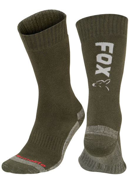 Fox Green/Silver Thermo Socks - Various Sizes