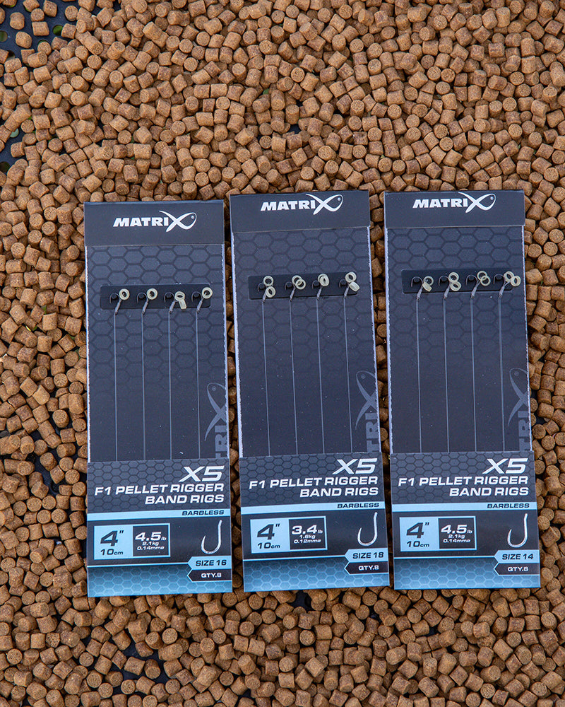 Matrix X5 F1 Pellet Rigger Band Rigs 10cm