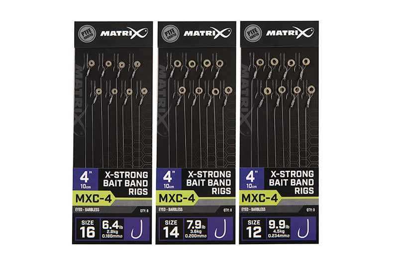 MATRIX MXC-4 X-STRONG BAIT BANDS RIGS 4"