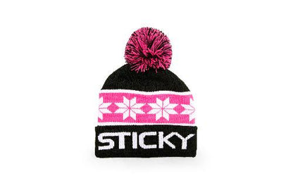 STICKY BAITS BLACK BOBBLE BEANIE