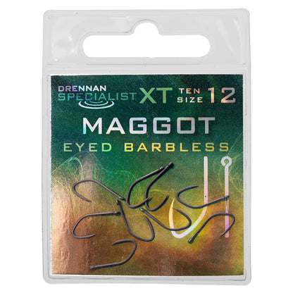 DRENNAN SPECIALIST XT MAGGOT HOOKS BARBLESS