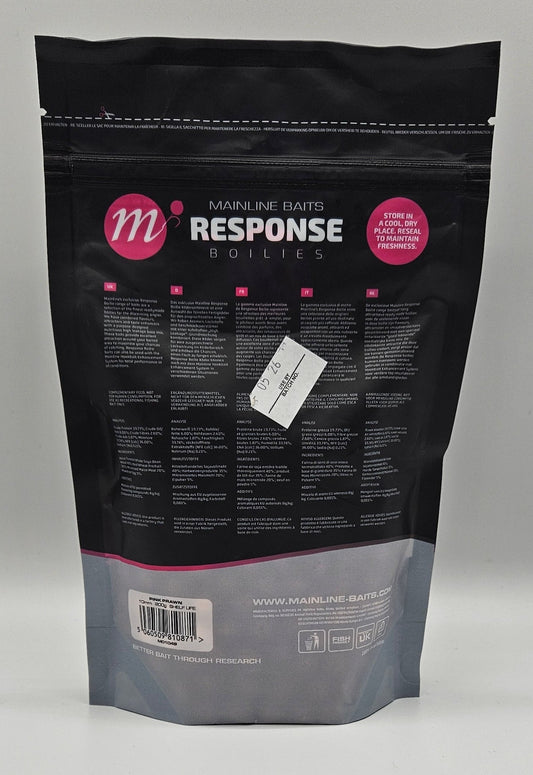 Mainline Response Boilies Pink Prawn 10mm 200g
