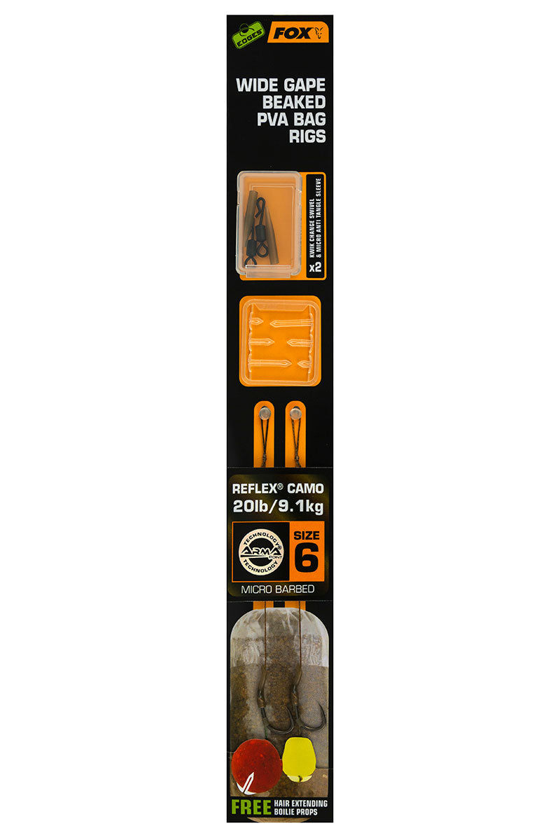 Fox Edges Wide Gape Beaked PVA Bag Rigs