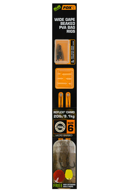 Fox Edges Wide Gape Beaked PVA Bag Rigs