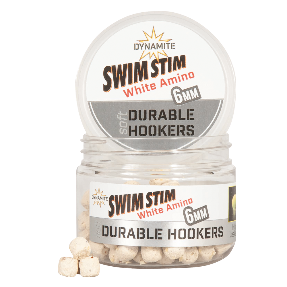 Dynamite Baits Swim Stim White Amino Durable Soft Hook Pellet All Sizes