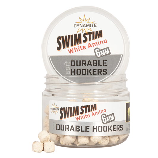 Dynamite Baits Swim Stim White Amino Durable Soft Hook Pellet All Sizes