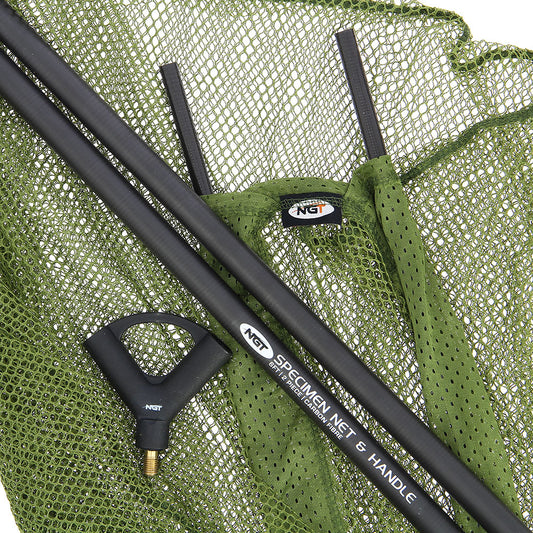 NGT CARBON 42" LANDING NET & HANDLE 2pc