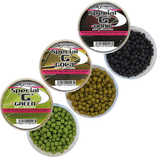 BAIT-TECH SPECIAL G SOFT HOOKERS ALL FLAVOUR / COLOURS 6mm