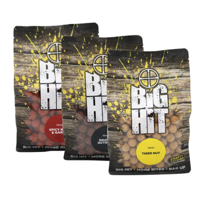 CRAFTY CATCHER BIG HIT BOILIES 15mm 900g ALL FLAVOURS