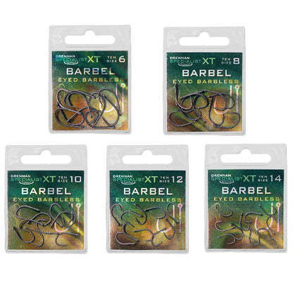 DRENNAN SPECIALIST XT BARBEL HOOKS BARBLESS