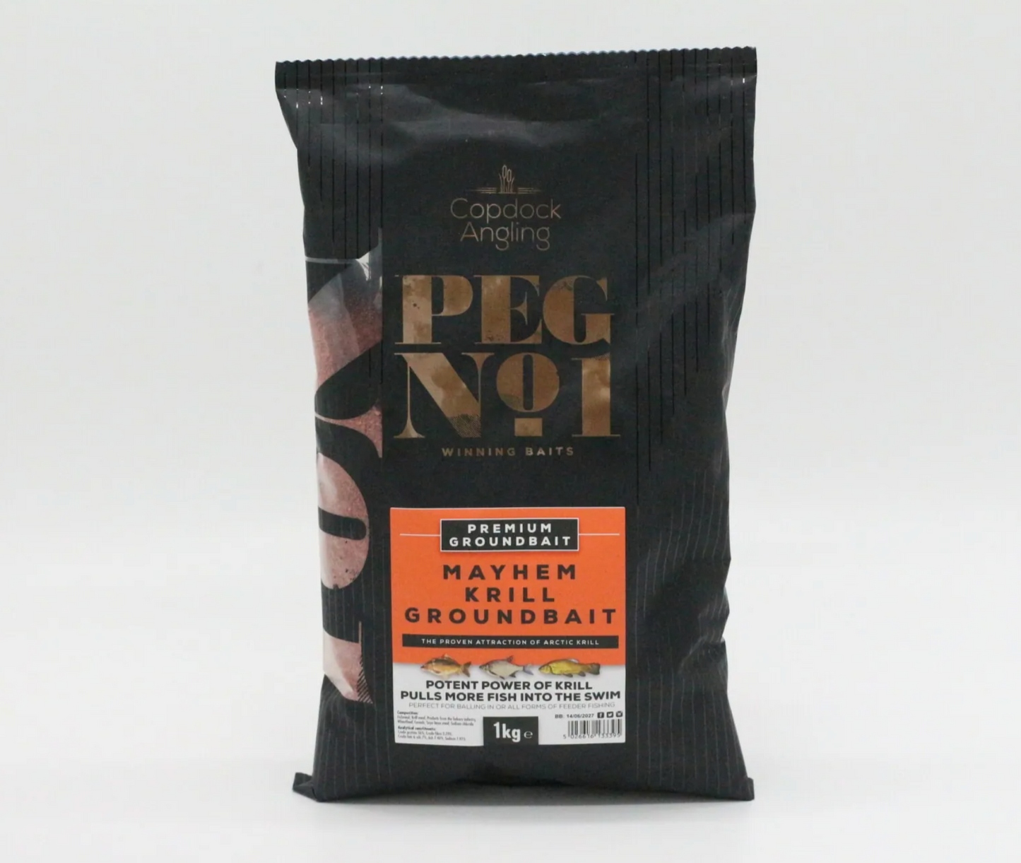 PegNo.1 Mayhem Krill Groundbait 1Kg