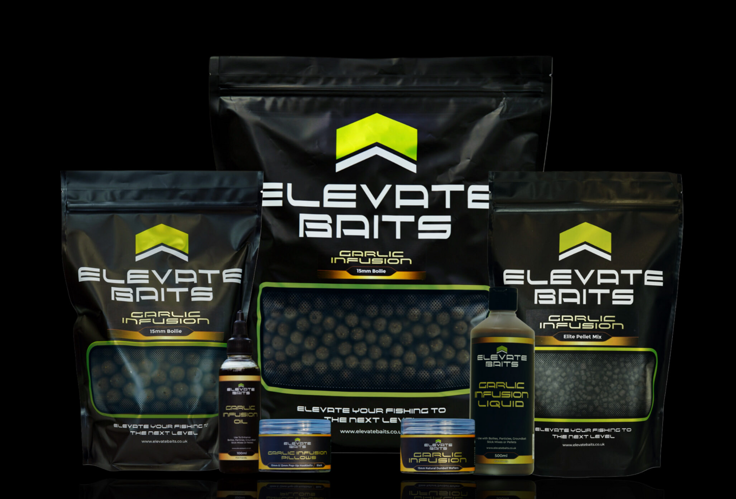 Elevate Baits Garlic Infusion Full Range