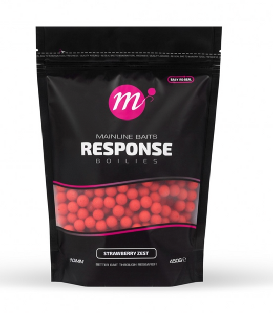 Mainline Response Boilies Strawberry Zest 10mm 450g