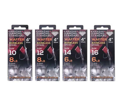 Kamasan Diamond Standard Wafter Spike Rigs 4" Barbless