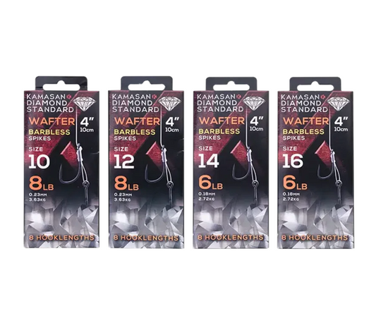 Kamasan Diamond Standard Wafter Spike Rigs 4" Barbless
