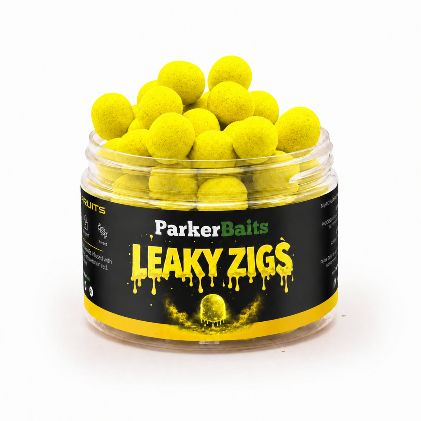 Parker Baits Yellow Leaky Zigs 13mm Mystic Fruits