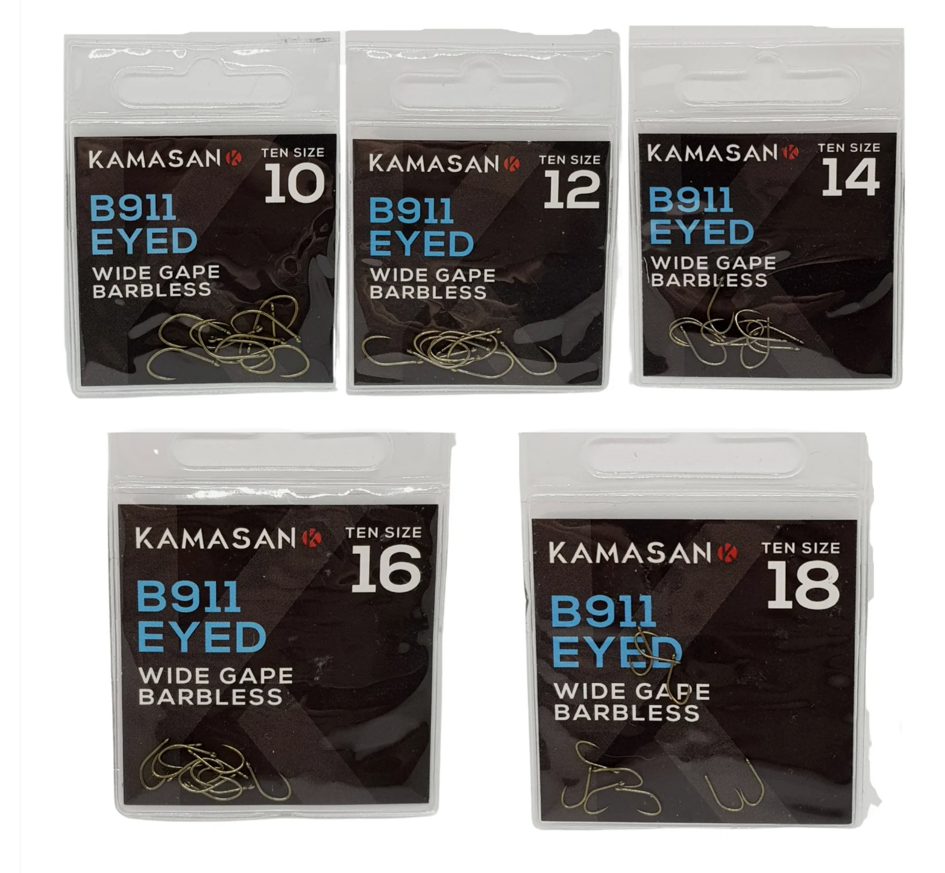 Kamasan B911 Eyed Hooks Barbless