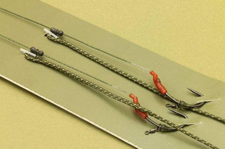OMC Meta All-In-1 Coated Braid Lead Clip Horseshoe Barbless All Sizes
