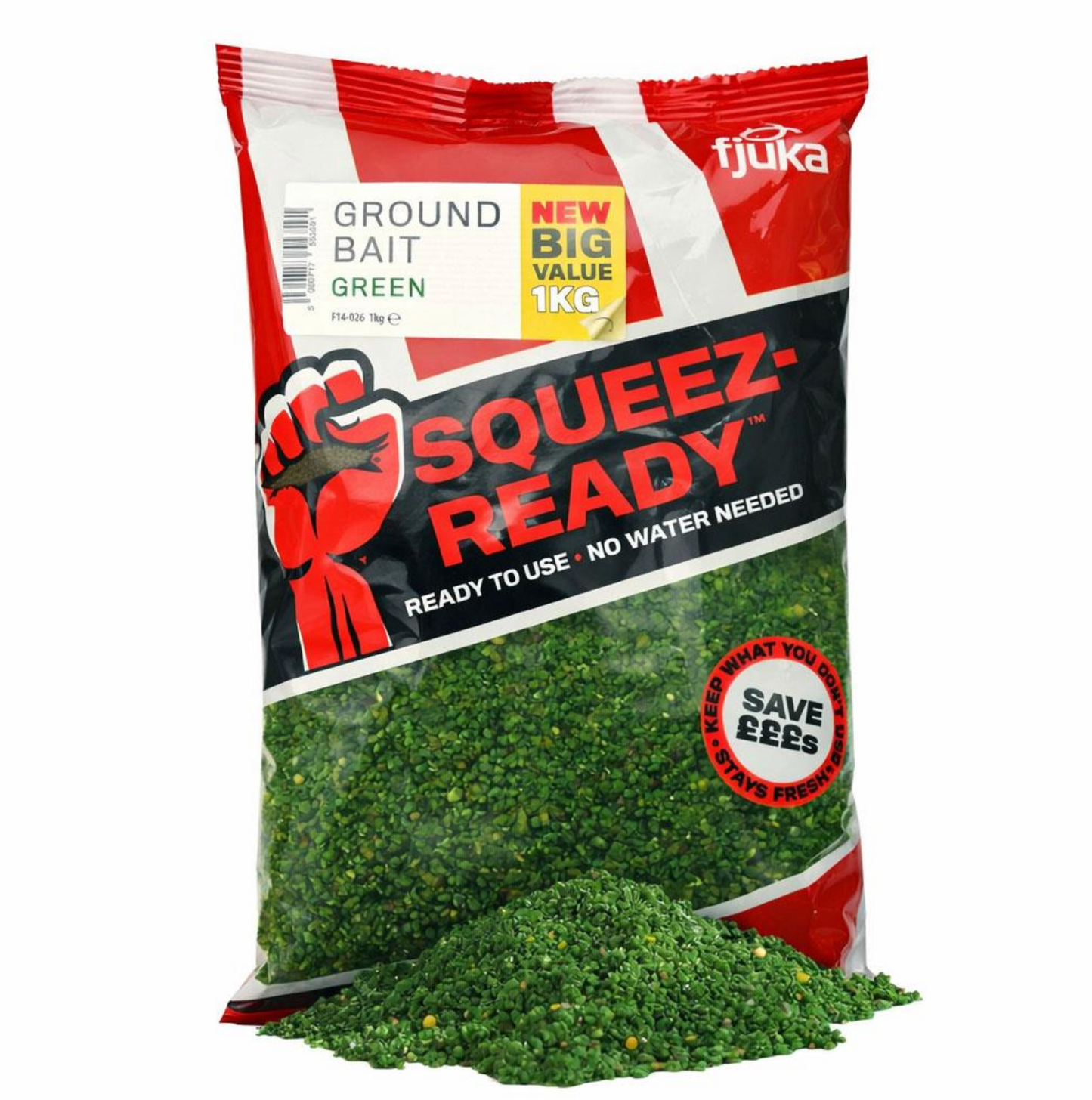 Fjuka Squeeze Ready Groundbait 1kg Full Range