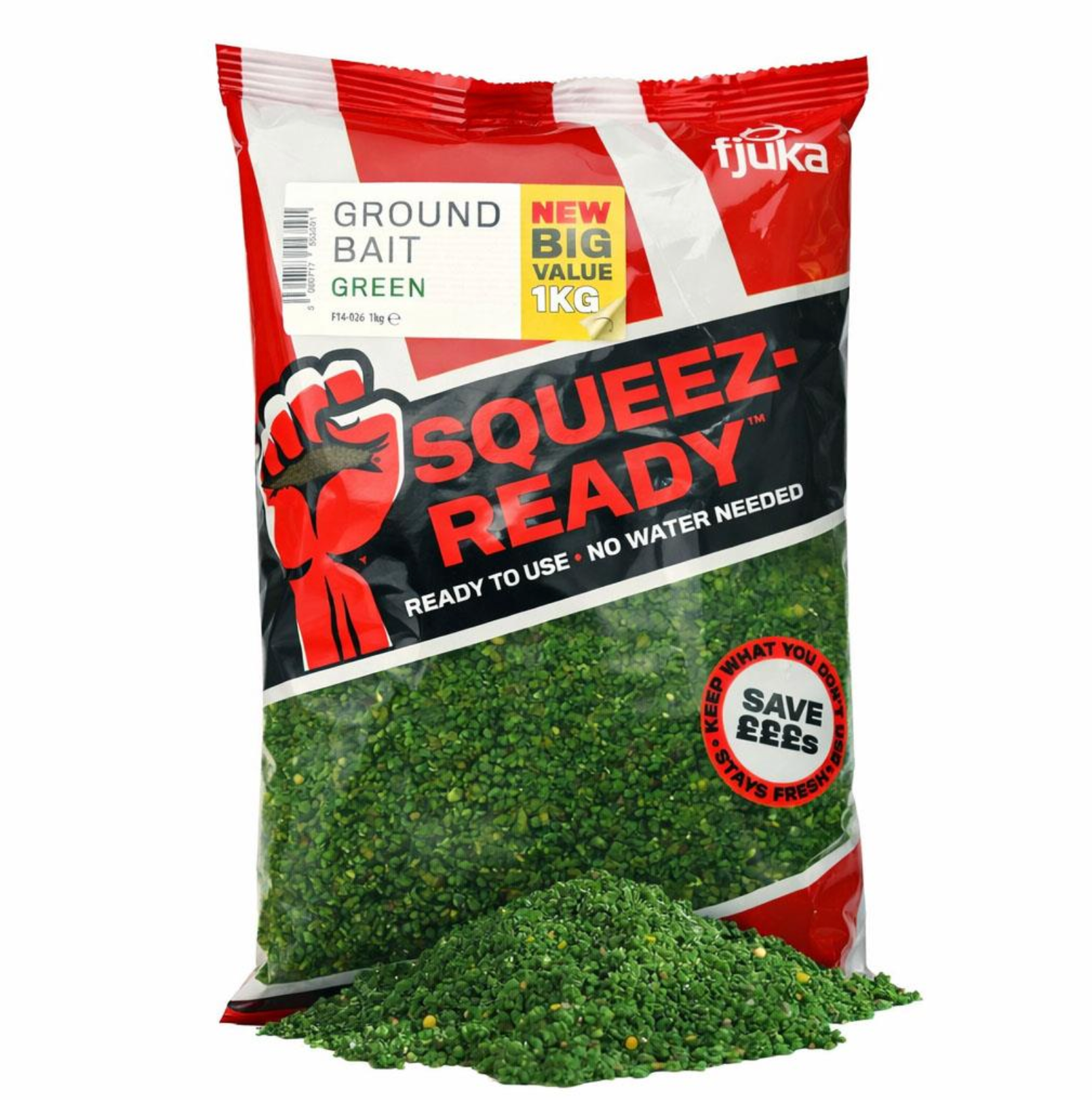 Fjuka Squeeze Ready Groundbait 1kg Full Range