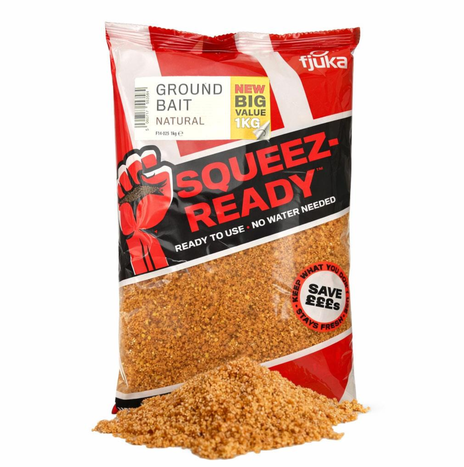 Fjuka Squeeze Ready Groundbait 1kg Full Range