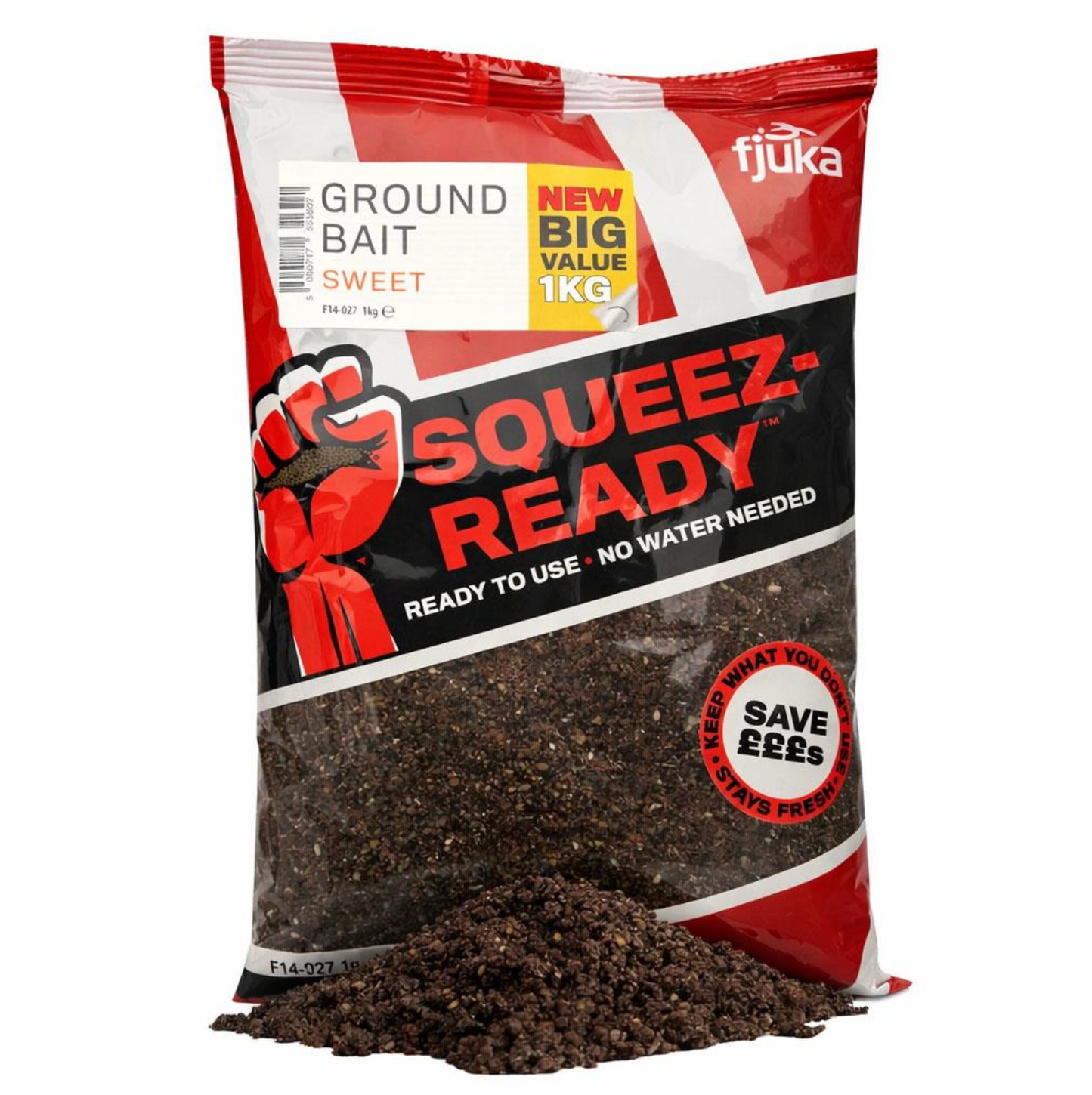 Fjuka Squeeze Ready Groundbait 1kg Full Range
