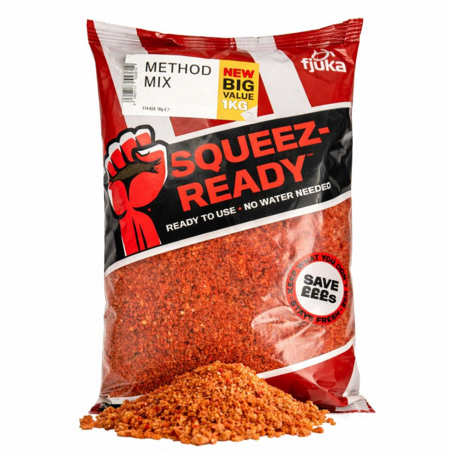 Fjuka Squeeze Ready Groundbait 1kg Full Range