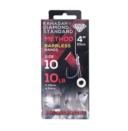 Kamasan Diamond Standard Method Band Rigs 4" Barbless