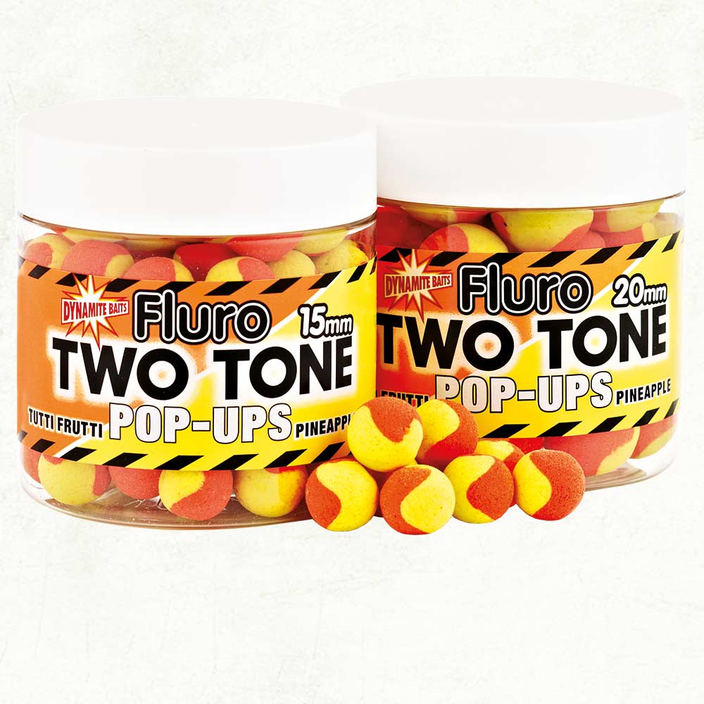 DYNAMITE BAITS FLURO TWO TONE POP-UPS 15mm