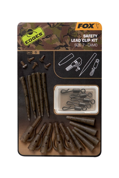 FOX EDGES CAMO SAFETY LEAD CLIP KIT (SIZE 7) CAMO