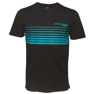 DRENNAN BLACK T-SHIRT BLACK AQUA ALL SIZES