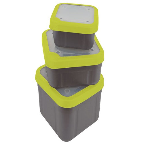 MATRIX BAIT BOX GREY LIME PERFORATED LIDS