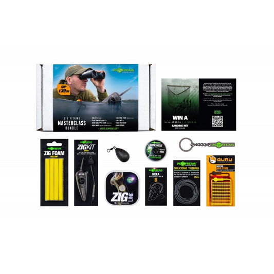 Korda Zig Kit Bundle - Line, Float, Foam, Hooks, Lead, Tubing - Carp Fishing KB001