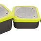 MATRIX BAIT BOX GREY LIME PERFORATED LIDS