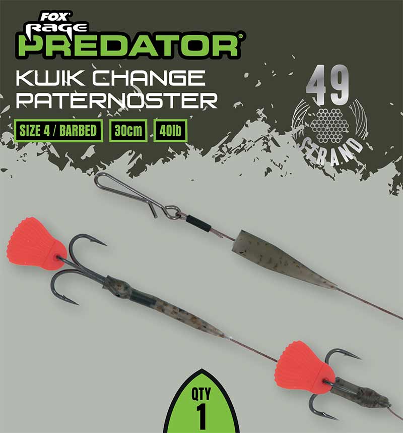 Fox Rage Predator Kwik Change Paternoster Trace 30cm