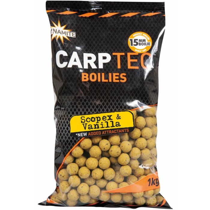 DYNAMITE BAITS CARPTEC BOILIES 15mm SHELF LIFE 1KG