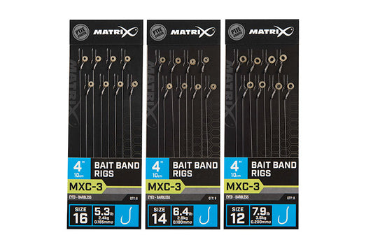 MATRIX MXC-3 BARBLESS BAIT BAND RIGS 6"